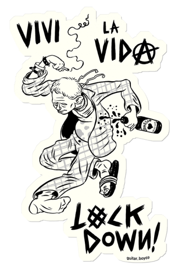 LIVIN' LA VIDA LOCKDOWN sticker