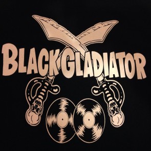 BLACK GLADIATOR T-SHIRT WOMEN'S (LARGE)